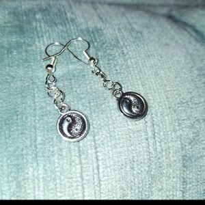 Handcrafted Yin Yang Dangle Earrings - Hypoallergenic (Stainless Steel)
